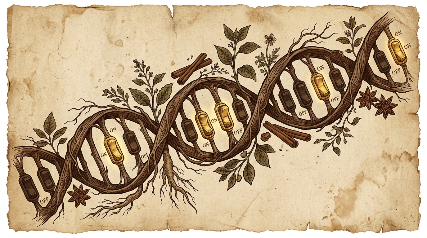 DNA with epigenetic switches - ON and OFF